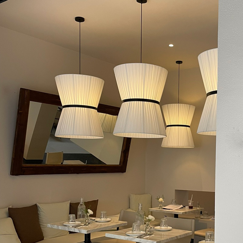 Interior Design Minimalist - 현대 디자이너 미니멀리스트 패브릭 LED 펜던트