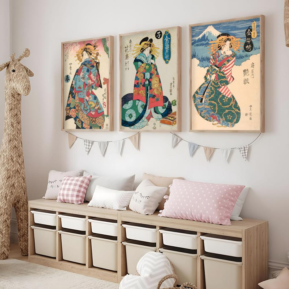 레트로 일본 게이샤 포스터 미니멀리스트 스타일의 간편하 - Interior Design Minimalist 리뷰 및 가격