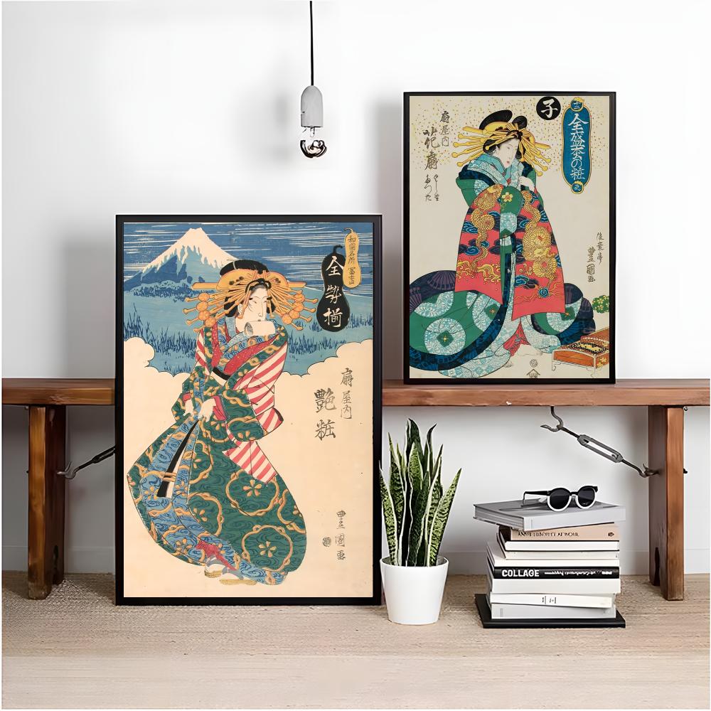 레트로 일본 게이샤 포스터 미니멀리스트 스타일의 간편하 - Interior Design Minimalist 리뷰 및 가격