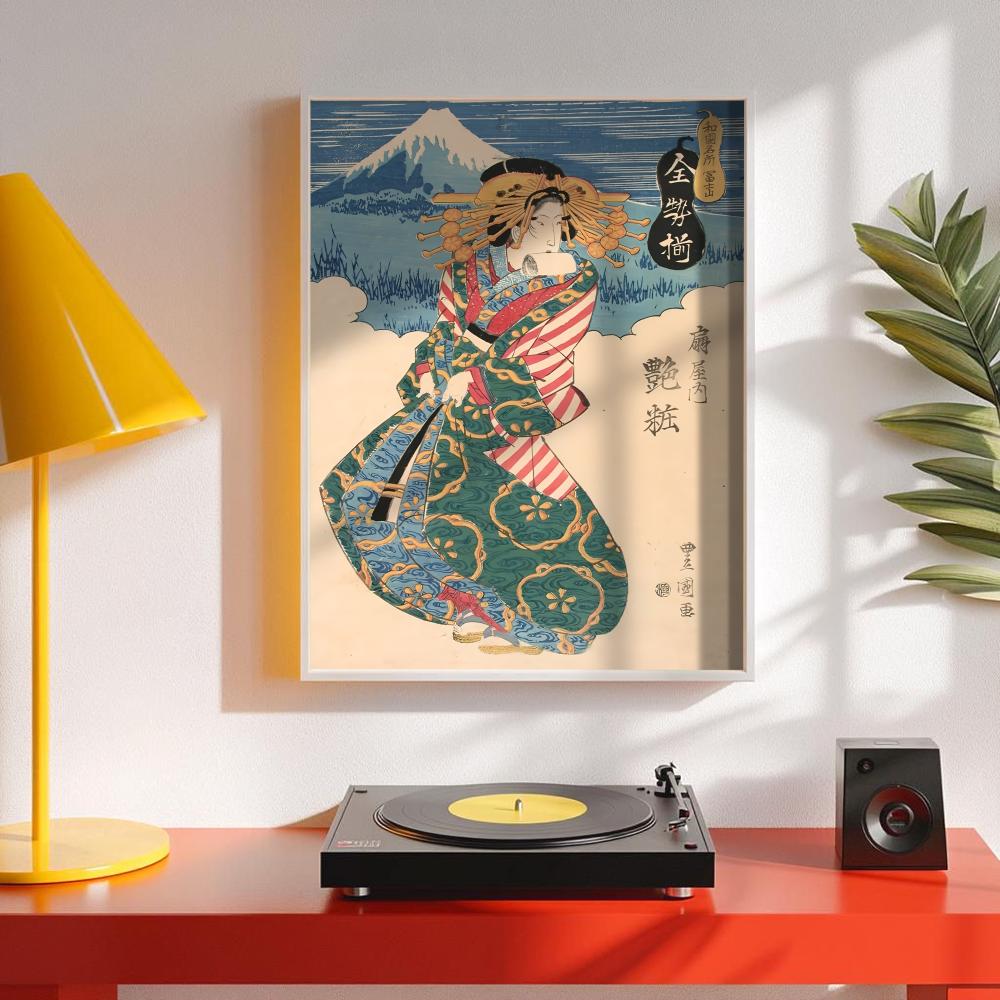 레트로 일본 게이샤 포스터 미니멀리스트 스타일의 간편하 - Interior Design Minimalist 리뷰 및 가격