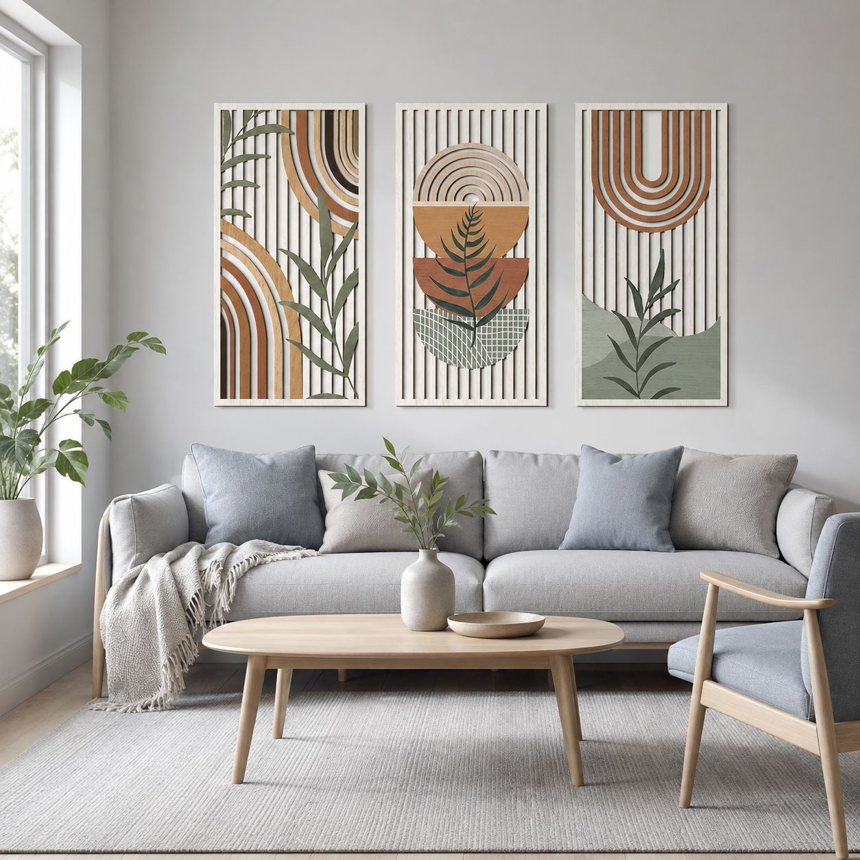 천연 나무 벽 장식 반원형 아치 디자인 미니멀리스트 벽 - Interior Design Office Space 리뷰 및 가격