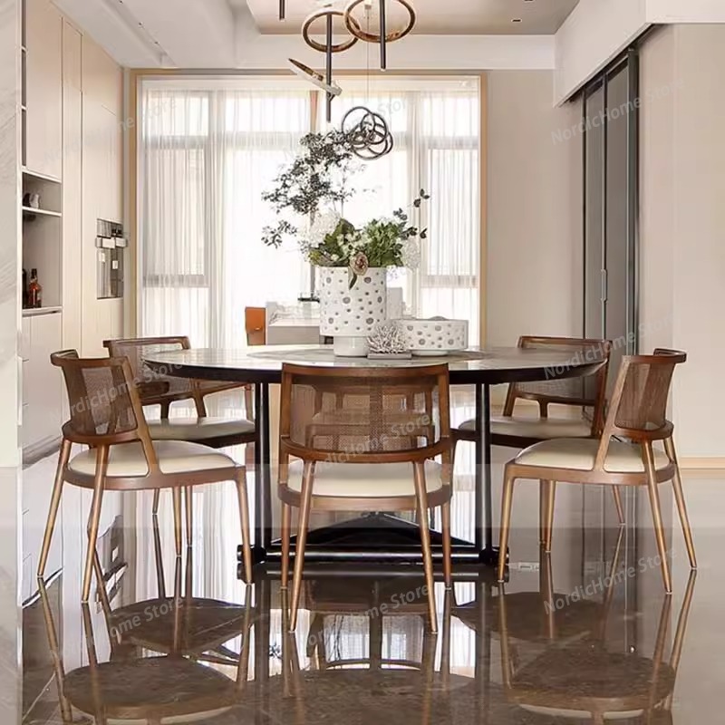 북유럽 라탄 식탁 의자 가죽 원목 호텔 라운지 식탁 의 - Interior Design Minimalist 리뷰 및 가격